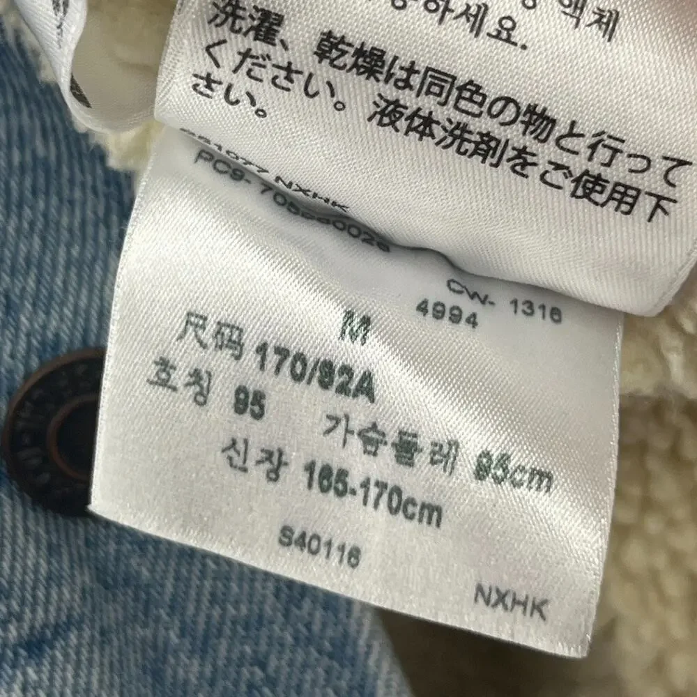 Levi's Light Blue Denim Sherpa Collar Jacket - Picture 16 of 16